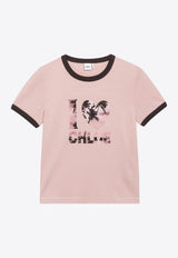 Chloé Graphic Print T-shirt Pink CH26AJH26280/T_CHLOE-6D5