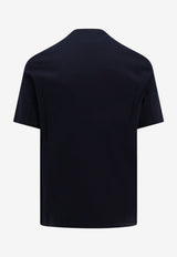 Brunello Cucinelli Ribbed Crewneck T-shirt Navy M0B131308C4425_NAVY_70014817