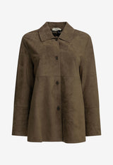 S Max Mara Gocce Suede Leather Jacket Brown 2629446011600SMMGOCCE001_52bb92e3-6693-4919-a19c-1489a6abd559
