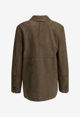 S Max Mara Gocce Suede Leather Jacket Brown 2629446011600SMMGOCCE001_52bb92e3-6693-4919-a19c-1489a6abd559