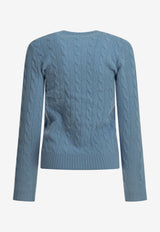 Polo Ralph Lauren Cable Knit Logo Sweater Light Blue 211971865004NEW LITCHFIELD BLUE_8721e2a4-49fa-43c3-8f8b-ca7119047805