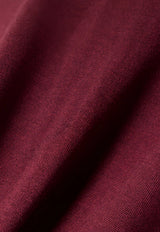 Saint Laurent Knitted Cashmere and Silk Top Bordeaux 858704YAPK2_6001