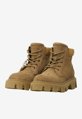 Moncler Peak City Nubuck and Suede Ankle Boots Brown L209A4F00070-M6882-235