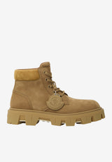 Moncler Peak City Nubuck and Suede Ankle Boots Brown L209A4F00070-M6882-235