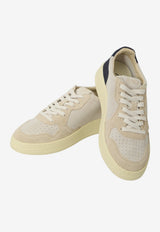 Autry Medalist Suede Low-Top Sneakers Beige AULM-TS-29