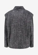 Isabel Marant Etoile Drogo Single-Breasted Mélange Blazer Gray VE0040FFD3E02E02AN_ANTHRACITE_70014303