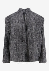 Isabel Marant Etoile Drogo Single-Breasted Mélange Blazer Gray VE0040FFD3E02E02AN_ANTHRACITE_70014303
