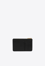 Dolce & Gabbana Logo Plaque Dauphine Leather Cardholder Black BI1261A0841/T_DOLCE-80999
