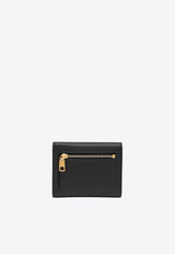 Dolce & Gabbana Logo Plaque Dauphine Leather Wallet Black BI0770A0841/T_DOLCE-80999