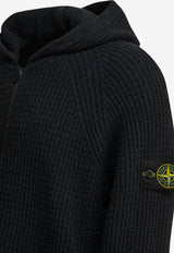 Stone Island Ribbed Knit Zip-Up Cardigan Black L2S155100005S0N17V0029_cd89729c-660d-4be6-a950-28dc85dde87b