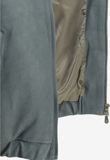 Brunello Cucinelli Nubuck Leather Jacket Blue MPMOP2071CLF40_X_0fb30498-118c-4020-9c3b-e845cd132da0