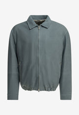 Brunello Cucinelli Nubuck Leather Jacket Blue MPMOP2071CLF40_X_0fb30498-118c-4020-9c3b-e845cd132da0