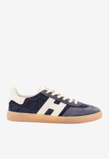 Hogan H-Stripes Suede Sneakers Blue HXM6470FB60VGZ01VU_White_70224440