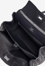 Balenciaga Small Rodeo Suede Shoulder Bag Gray 7897792AB4G1143_STORMGREY_70224458