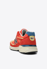 New Balance 990V4 Suede Low-Top Sneakers Red U99076BSUE/S_NEWB-FL