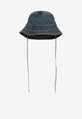 Rick Owens DRKSHDW Washed Denim Bucket Hat Blue DA01F4479DWB_06