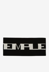 Rick Owens DRKSHDW Logo Print Headband Black DA01F4480KP10_908