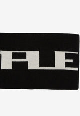 Rick Owens DRKSHDW Logo Print Headband Black DA01F4480KP10_908