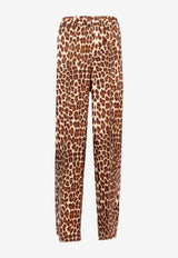 P.A.R.O.S.H Leopard Print Wide-Leg Pants Brown D230260STAIN_808