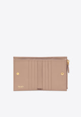 Prada Triangle Logo Saffiano Leather Zip Wallet Pink 1ML050QHH/T_PRADA-F0236