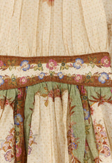 Zimmermann Indra Waisted Floral Maxi Dress Multicolor 5947DSS262CKSF_Cream Khaki Floral_70224398