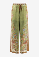 Zimmermann Indra Floral Print Wide-Leg Silk Pants Multicolor 6251PSS262KHSF_Khaki Floral_70224400
