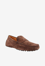 Tod's Embossed Logo Suede Leather Loafers Brown XXM22L0KO60RE0S611_Brown_70013777