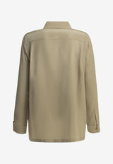 Max Mara Geranio Silk Crepe De Chine Shirt Beige 2621116021600MXMGERANIO007_64a3bb5f-d541-4032-8205-562894ec6c4c