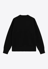 AMI PARIS Ami De Coeur Wool Sweater Black UKS838018/T_AMI-009