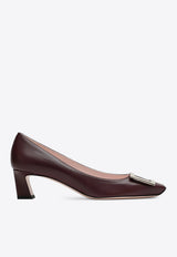 Roger Vivier Trompette 45 Nappa Leather Pumps Burgundy RVW44815280NK0/T_ROGVI-R802