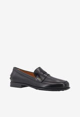 Tod's Logo Plaque Leather Loafers Black XXW19M0KK70LYGB999_Black_70014290