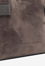 Brunello Cucinelli Small Essence Suede Crossbody Bag Black MBDLD2499C9795_Pepe_70014665