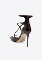 Jimmy Choo Azia 95 Sandals in Patent Leather Burgundy AZIA95PAT/T_JIMCH-061998
