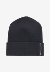Brunello Cucinelli Embellished Monili Cashmere Beanie Black M12163199C101_Black_70014812