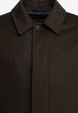 Herno Single-Breasted Long Coat in Cashmere Brown CA000228U381268800_924c4da1-f6d0-4c2e-9530-af52721d51a0