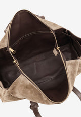 Brunello Cucinelli Suede Leather Shoulder Bag Beige MBDLB2848C8769_TORBA_70014877