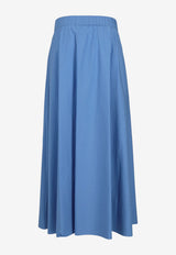 P.A.R.O.S.H Canyox Pleated Midi Skirt Blue D621102CANYOX26_046