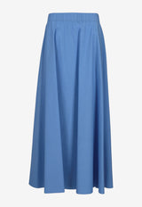 P.A.R.O.S.H Canyox Pleated Midi Skirt Blue D621102CANYOX26_046
