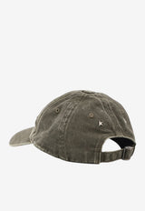 Golden Goose DB Golden Patch Faded Denim Baseball Cap Green GUP02837P00273460529_DARK KALAMATA_70224422