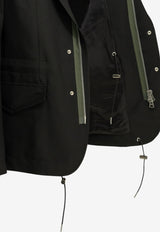 Sacai X Nylon Hooded Blazer Black 26-04026M001_00f55ad6-7916-46cd-aba7-82df23265e4c