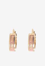 Miu Miu Enamel Hoop Earrings Pink 5IO1032F6T_F0615