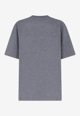 Brunello Cucinelli Embroidered Crewneck T-shirt Gray M0B138519C080_Piombo_70014661