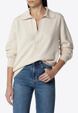 Victoria Beckham Genevieve Wool-Blend Sweater Beige 1326KJU007475AWO/T_VIBEC-EL