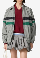 Miu Miu Technical Zip-Up Jacket Gray ML1522SOOO163N_F0112