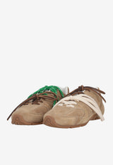 Miu Miu Washed Suede Low-Top Sneakers Beige 5E165EFD005Z5O_F0379