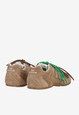 Miu Miu Washed Suede Low-Top Sneakers Beige 5E165EFD005Z5O_F0379