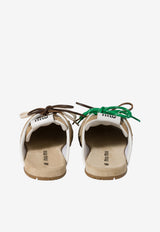Miu Miu Washed Suede Sabot Mules Beige 5E333EF005Z5O_F0379