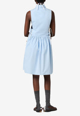 Miu Miu Poplin Shirt Dress Light Blue MF6389SOOO10RG_F0013