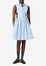 Miu Miu Poplin Shirt Dress Light Blue MF6389SOOO10RG_F0013