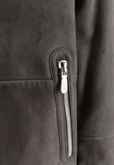 Brunello Cucinelli Shearling Suede Jacket Taupe MPMCU1737C9873_ACCIAIOPELOECRU'_70014805